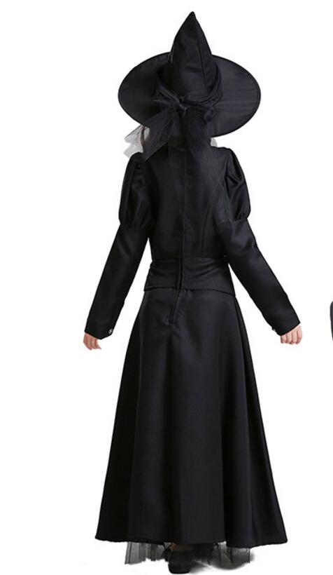 F68182 Hot Sale Girls Witch Costume, Halloween Children Classic Witchy Dress Up